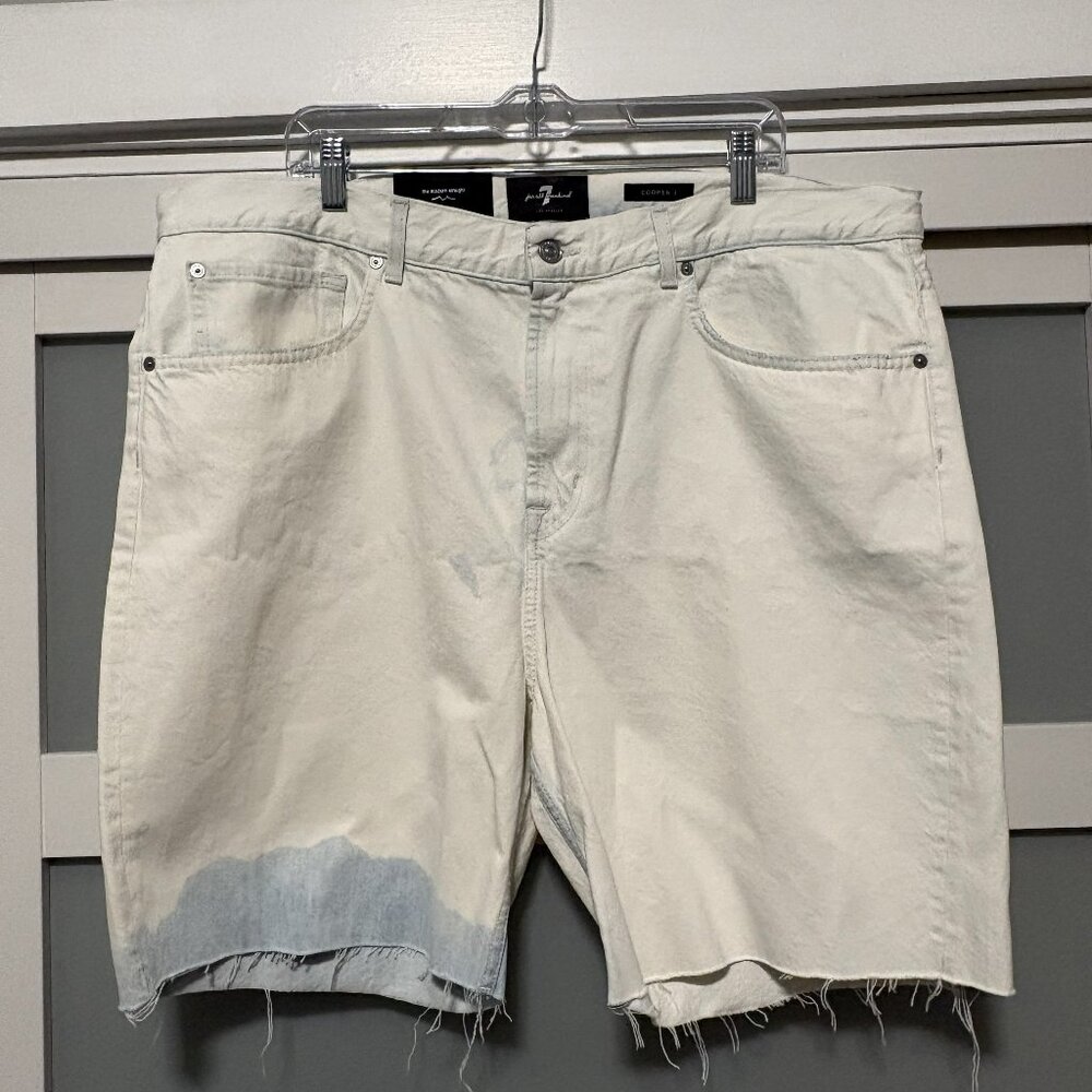 NWT 7 For All Mankind Men's Cooper J Modern  Jean Shorts Jorts Cloud Wash 38